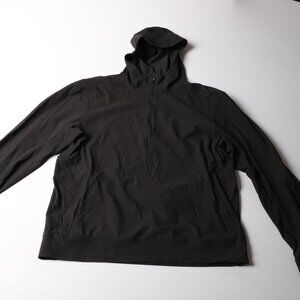 Mens Lululemon hooded quarter zip jacket/sweatshirt black size large